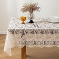 thumbnail image 3 of Lace Embroidered Tablecloth. Square Lace Vintage Tablecloth Table Protector for Kitchen Dining Room Party Banquet Home Picnic Wedding Decoration (53×53 inch), 3 of 8