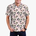 thumbnail image 1 of Balery Watercolor Wine Bottle Camisa Polo de Hombre con Estampado, de Manga Corta y Tejido Medio, Camisa Tipo Golf Polo-4X-Large, 1 of 6