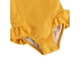 thumbnail image 5 of Kiapeise Baby Girls One Piece Swimsuit Zip Ruffled Long Sleeve Bathing Suit, 5 of 7