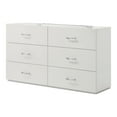 thumbnail image 3 of Furniture of America Wellan Modern 6-Drawer Dresser, White, 3 of 5