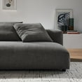 thumbnail image 4 of Solace Modular Upholstered Fabric Armless Loveseat in Charcoal, 4 of 9