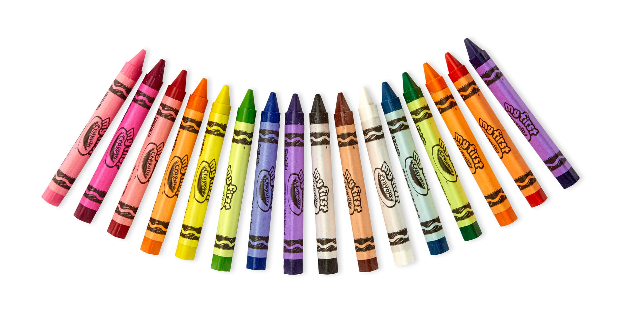 Crayola Young Kids Washable Tripod Crayons Assorted Colors Pack Of
