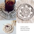 thumbnail image 4 of Borlas Posavasos De Macramé Hecho A Mano Mantel Individual Para Bebidas Decorativas De Estilo Bohemio Inevent HA045814-03, 4 of 5