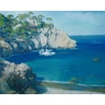 thumbnail image 2 of Krioutchkov, Alex Hook 14x12 Gold Ornate Wood Framed with Double Matting Museum Art Print Titled - Cala Secreta, 2 of 4