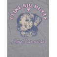thumbnail image 2 of I Like Big Mutts And I Cannot Lie Crew Neck Short Sleeve Athletic Heather Women's Night Shirt-XL, 2 of 4