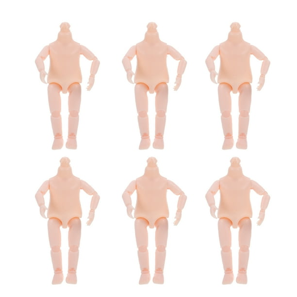 Muñeca articulada de 6 piezas, cuerpo desnudo, accesorio para muñecas DIY, cuerpo de muñecas de plástico