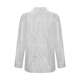 thumbnail image 6 of Gyexs Blazers for Women Lace Open Front Long Sleeve Sheer Elegant Suit Jacket Hollow Out Lightweight Floral Knit Cardigan, White, Size XXL, 6 of 6