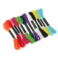 thumbnail image 1 of 12 Skein Rainbow Color Embroidery Floss Embroidery Thread Cross Stitch Floss, 1 of 7