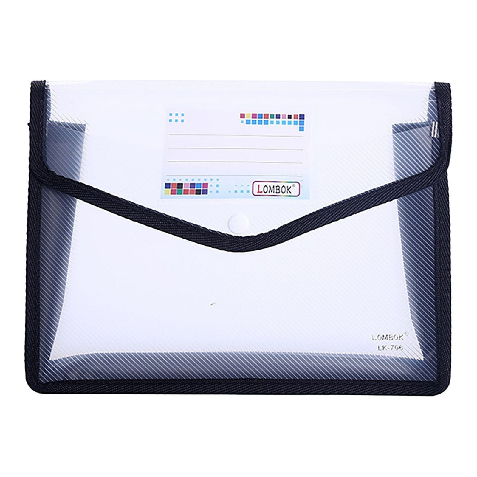 DJJGXAN 6 Pack Plastic Expanding File Folder, Folders for Documents with Snap Closure, Colorful File Folder Organizer Holder, Transparent Accordion File Pouch,Large Capacity, Fit Letter/A4 Size
