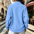 thumbnail image 7 of Lutiedan Oversized Sweatshirt for Women Half Zip Long Sleeve Corduroy Sweatshirt Fall Casual Pullover Shirts with Pocket S-XXL, 7 of 7