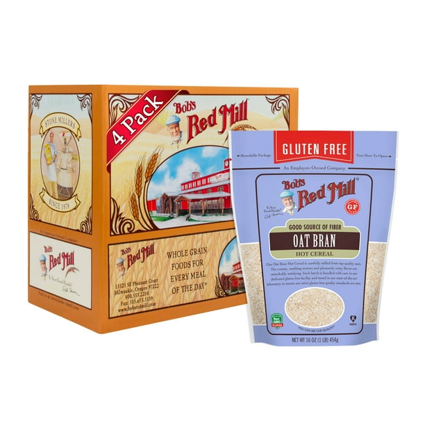 Bob's Red Mill Gluten Free Oat Bran, 16 Ounce (Pack of 4)