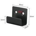 thumbnail image 2 of Gancho de pared de acero inoxidable macizo de 6 piezas, soporte de metal para accesorios de baño y cocina, soporte en ángulo en forma de U para garaje (negro), 2 of 5