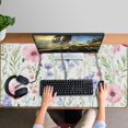 thumbnail image 4 of Long Mouse Pads for Desk,Pioneer Flower Floral Print Pattern Desk Mats on Top Of Desks, Desk Mouse Pad Extra Large with 3mm Non-Slip Base and Stitched Edge for Gaming,Office,Work,Home 47.3"x23.6", 4 of 6