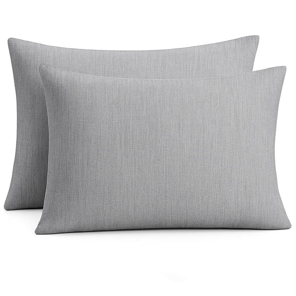 BedVoyage Pillowcase Set - Viscose from Bamboo   Cotton - Breathable & Cozy - Queen - Silver