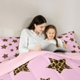 thumbnail image 5 of Feelyou Chic Stars Kids Twin Comforter Sets, Cheetah Leopard Print Bedding Set, 2pcs, 5 of 8