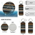 thumbnail image 5 of Jeiento Aztec Tribal Auto Accessories Set Car Seat Cover Protector Car Floor Mats Steering Wheel Cover Seatbelt Pad Armrest Cover Coasters Lipstick Holder Keychains 17 PCS Ethnic Geometric Decor, 5 of 7