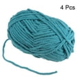 thumbnail image 3 of Uxcell 4Skeins Chenille Yarn Blanket Yarn 4x100g/14oz Gauge 5# Bulky Polyester Dark Cyan, 4x68m(248yds), 3 of 6