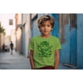 thumbnail image 2 of Lucky Maneki-Neko Cat in Leprechaun Hat St. Patricks Day Youth's T-shirt, 2 of 3
