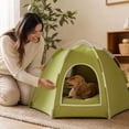 thumbnail image 6 of Pet Tent with Washable Fabric and Portable Foldable Design for Indoor Small Animals, Cute Dog Bed with Cozy Hideaway Space for Year-Round Comfort, Small Dog House Gift for Puppies, 6 of 7