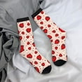 thumbnail image 5 of Hirioo Red Ladybug Pattern Adult Middle Tube Socks Breathable Sock Non-Pilling,Contrasting Color Design, 5 of 6