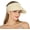 Beige, variant on Natural Straw Beach Visor Hat for Women, SPF 50 UV Protection, One Size Fits Most
