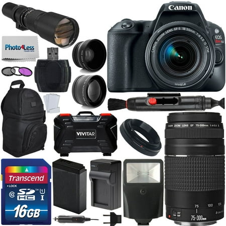 Canon EOS Rebel SL2 DSLR Camera: 18-55mm 75-300mm 500mm Value