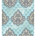 thumbnail image 3 of Victorian Duvet Cover Set, Rococo Style Design Tiles Romantic Diamond Swirls, Decorative 3 Piece Bedding Set with 2 Pillow Shams, King Size, Pale Blue Ivory, by Ambesonne, 3 of 3