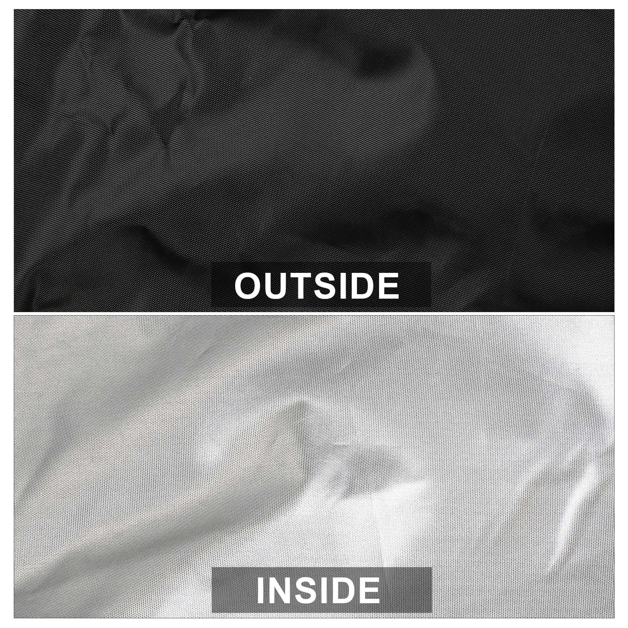 Deago Motorcycle Cover Heavy Duty All Season Waterproof Outdoor Sun Protection Night Reflective with Lock-Holes & Storage Bag Fits up to 90.6" Motorbike Vehicle