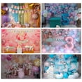 thumbnail image 3 of Fondo de fiesta de primer cumpleaños para bebé recién nacido, globo colorido, niña o niño, pastel, accesorios de fotografía para estudio fotográfico, 3 of 4
