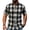 Gray, variant on Mens Short Sleeve Casual Mandarin Collar Plaid Button Down Shirts Work Shirt Slim Fit Western Dress Shirt for Men Sizes S-2XL Orange