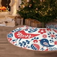 thumbnail image 5 of Sikiie Birds Flowers Nativity Christmas Tree Skirt, Jesus Christian Winter Holiday Tree Mat Decoration(30-48IN)30", 5 of 6