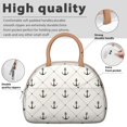 thumbnail image 4 of Insulated Lunch Bag Women, Reusable Anchors Pattern Tote Lunch Box, Leakproof Cooler Lunch Bags for Work Office Travel Picnic, 4 of 6