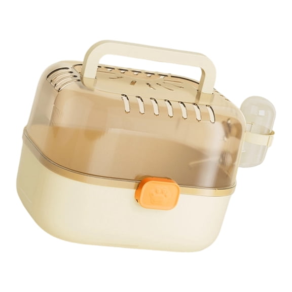 Portable Hamster Travel Cage, Lightweight PP Pet Carrier with Secure Closure for Small