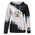 thumbnail image 4 of DDAPJ pyju Dog Mom Hooded Sweatshirt for Women ,Casual Long Sleeve Drawstring Hoodie Cute Footprint Graphic Pullover Tops with Pocket - 3XL, 4 of 4