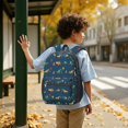 thumbnail image 6 of Excavator and Stop Sign Blue Pattern 17" School Backpacks for Teens,Waterproof Oxford Fabric,S-Shape Padded Straps for School,Travel,Hiking,Camping, 6 of 6