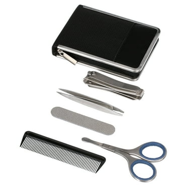 Equate Men's 6 Piece Complete Grooming Kit with Black Case