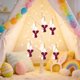 thumbnail image 5 of Decoraciones de Pascua, adornos de Pascua, regalos de Pascua Adorno de letra con orejas de conejo de madera de Pascua Letrero colgante de madera, 5 of 6