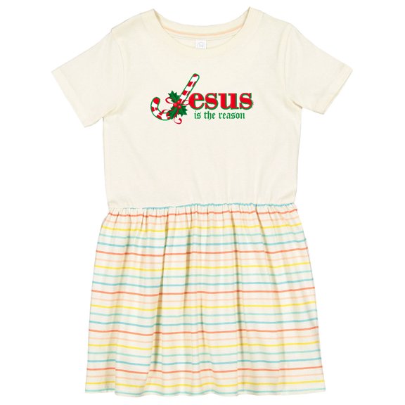 Inktastic Candy Cane Jesus Girls Toddler Dress