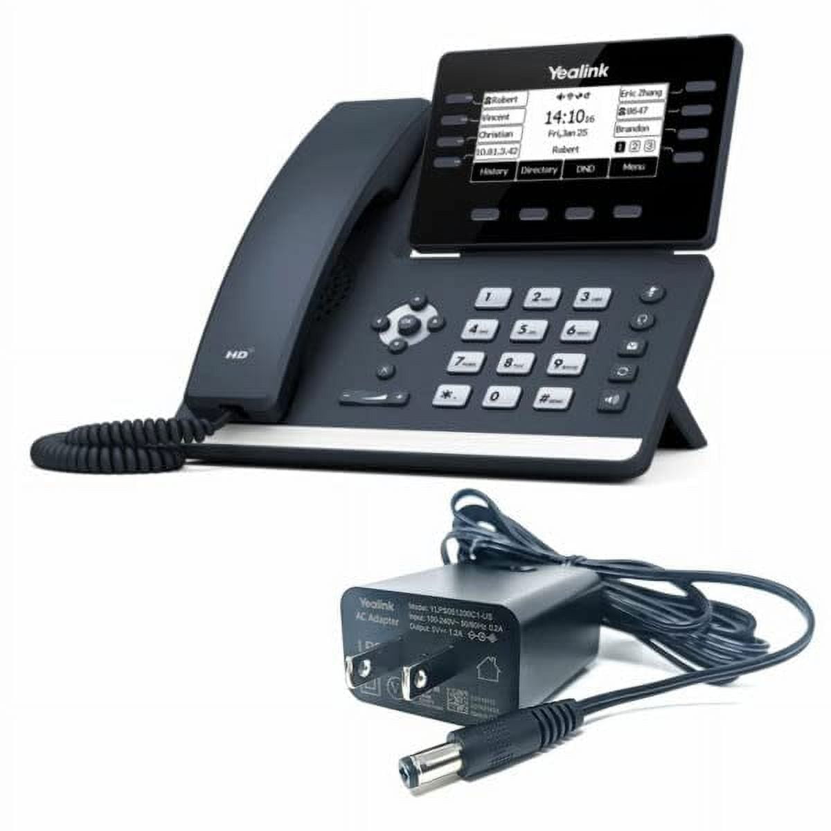 Yealink SIP-T54W Mid-Level Business Phone with Power Adapter