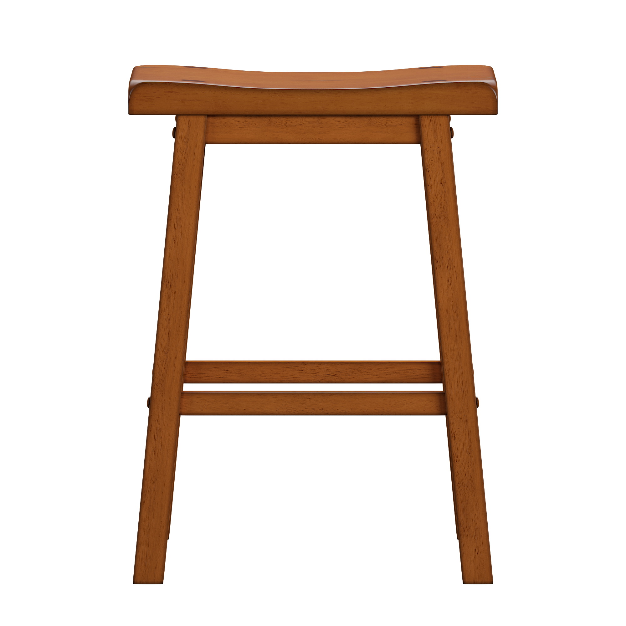 Weston Home Ashby 23 inch Backless Bar Stools, Set of 2, Honey Oak Finish