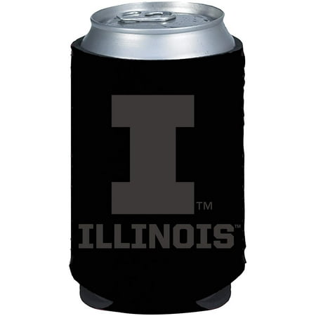 

Illinois Fighting Illini 2-Pack Tonal Black Design 12oz CAN Neoprene Beverage Insulator Holder Cooler University of