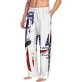 thumbnail image 6 of Logiee Patriotic Skull Art Print Pajama Pants for Men,Men’s Pajama Bottoms,Mens PJ Pants with Pockets & Button Fly-3X-Large, 6 of 6