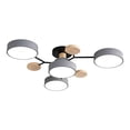 thumbnail image 2 of Ceiling Light Modern Semi Flushs Mount Ceiling Light Nordics Wood Chandelier With Circular Acrylic LED Shade For Living Room Bedroom Dining Room Requires Assemb, 2 of 8