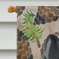 thumbnail image 3 of Black White French Bulldog Pine Cones House Flag, 3 of 4