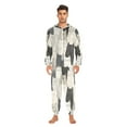 thumbnail image 3 of FORMRS Onesies Pajama for Adults Unisex Hoodie Winter Jumpsuit One Piece Sleepwear, Sizes S-2XL, White Cute Cats, 3 of 7