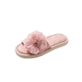thumbnail image 2 of Willtoo Women's Floral Silk Slippers Elegant Open Toe House Shoes Non-slip EVA Sole Indoor Outdoor Summer Slides Breathable Spa Sandals, 2 of 4