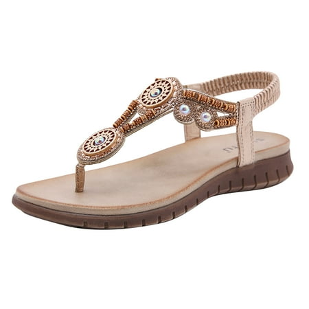 

Shoes For Women Sandals Sandals For Women Women s Sandals Summer Sandals For Women Flat Slip On Sandals Crystal Roman Shoes Open Toe Casual Sandals