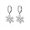 A-Silver, variant on Solid 925 Sterling Silver Sparkling CZ Snowflake Hoop Earrings for Women Teens Snowflake Hoop Earrings Huggie Earrings Drop Christmas Gifts