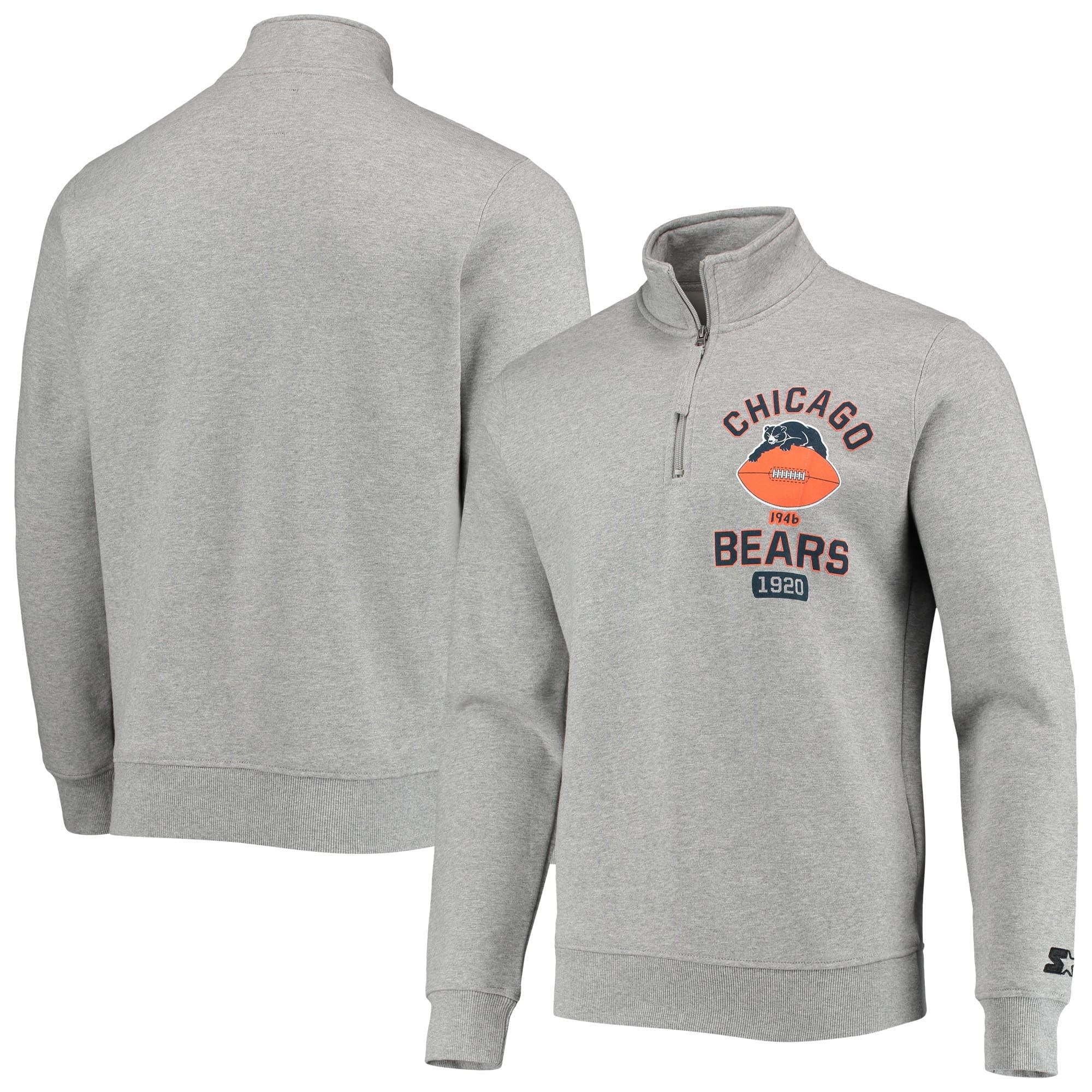 chicago bears quarter zip sweatshirt