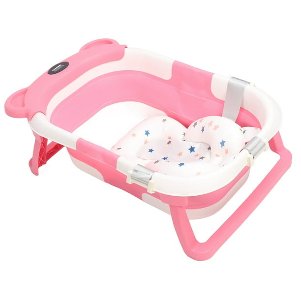 Baignoire Bébé Pliable Avec Coussin - ROSE